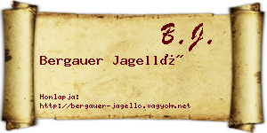 Bergauer Jagelló névjegykártya